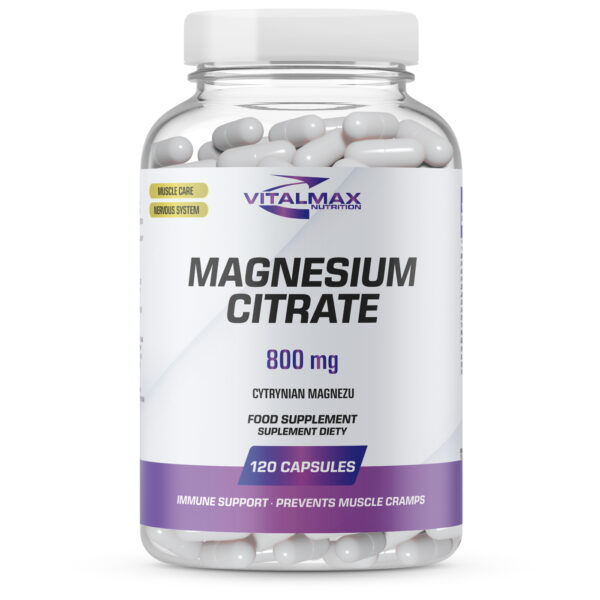 Cytrynian magnezu 800 mg 120 kapsułek